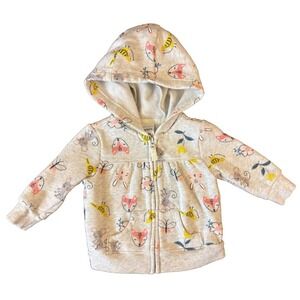 Carters Baby Girl 3 Months Jacket Hoodie Top Full Zip Sweatshirt Animals Mouse